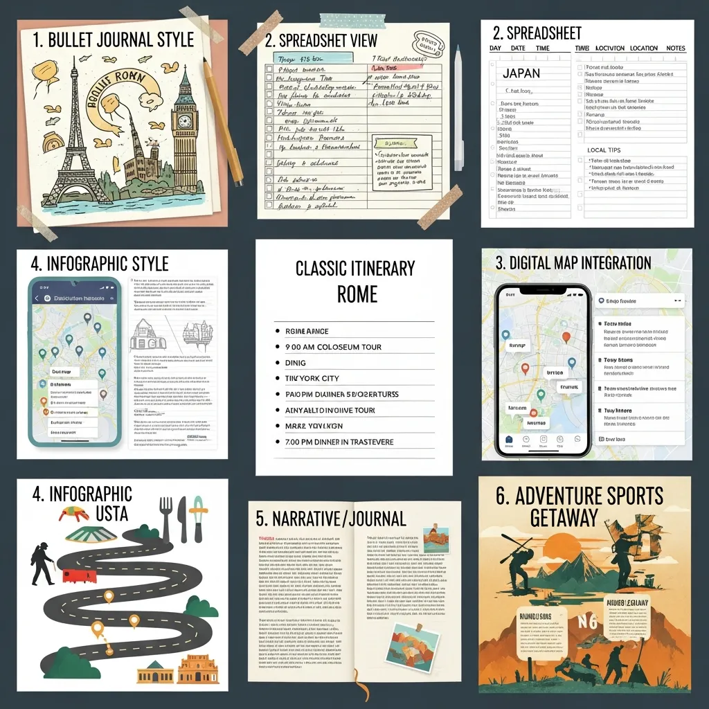 Different Approaches to Travel Itinerary Format