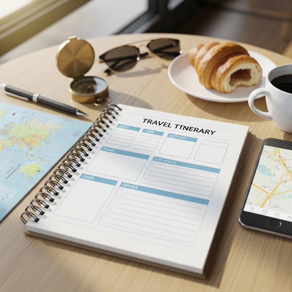 Free Travel Itinerary Template